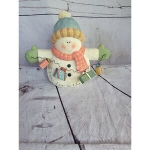 Crazy Mountain Exclusive Designs Snowman Figurine Wrapped Up In Christmas